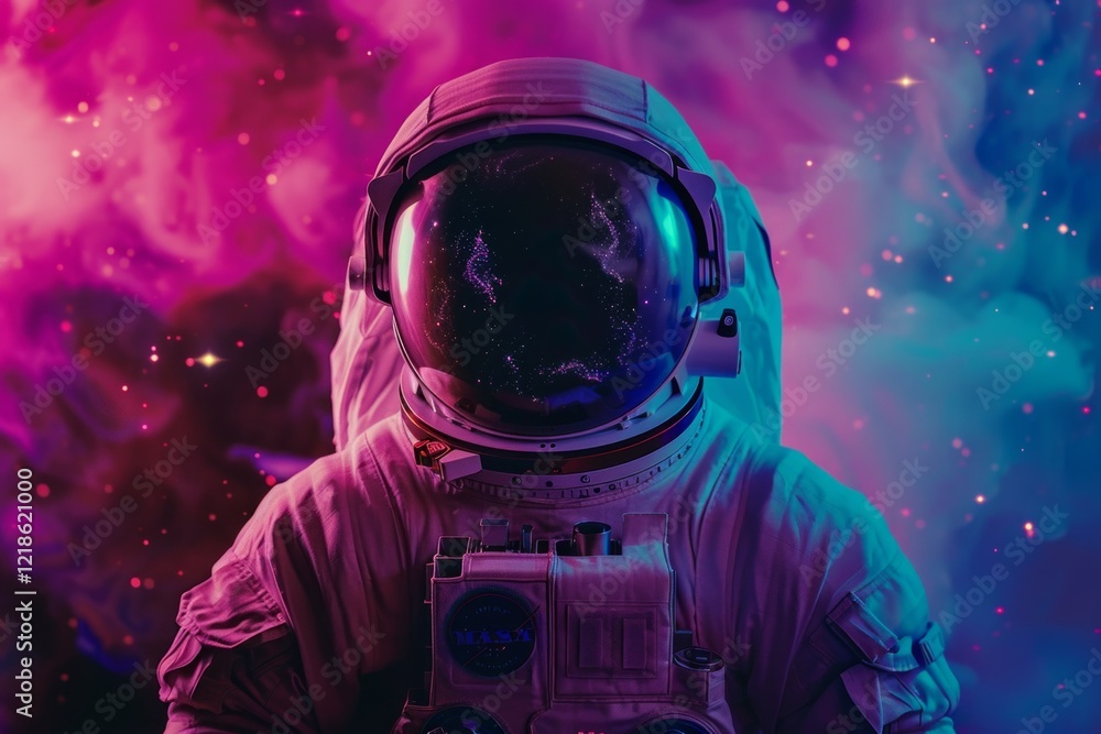 Portrait of Astronaut Posing in a Space Suit During a Spacewalk Mission on a Spaceship. Neural network ai generated Portrait of Astronaut Posing in a Space Suit During a Spacewalk Mission on a Spaceship. Neural network ai generated