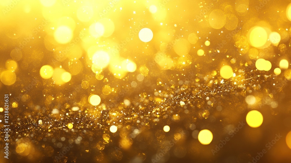 Golden glitter bokeh background with lights. Golden glitter bokeh background with lights.