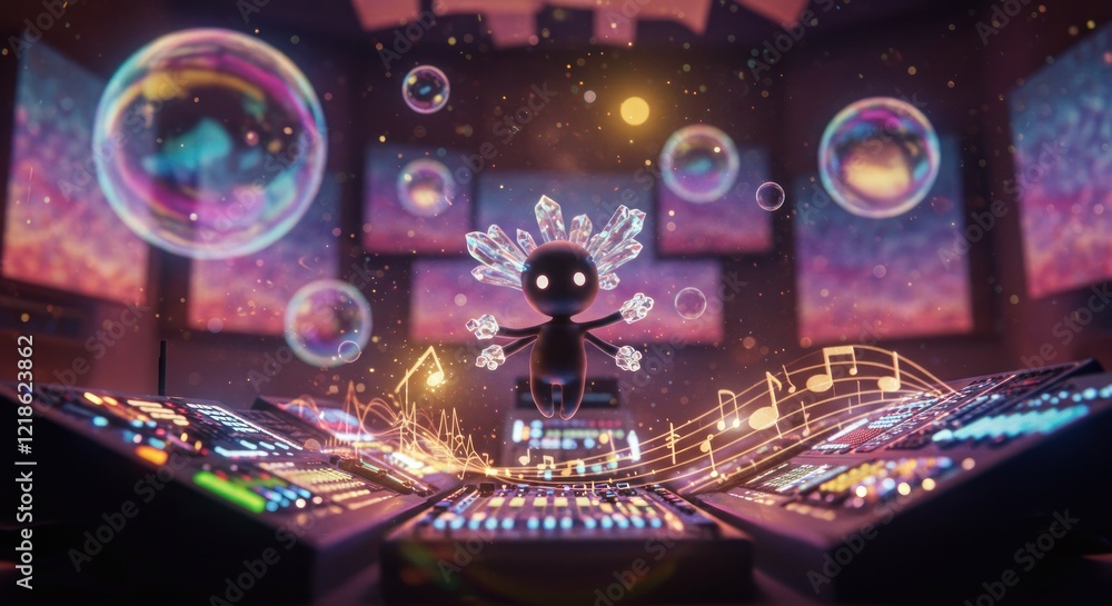 Crystal Sprite's Studio Symphony: A Dreamlike Digital Art Piece Crystal Sprite's Studio Symphony: A Dreamlike Digital Art Piece