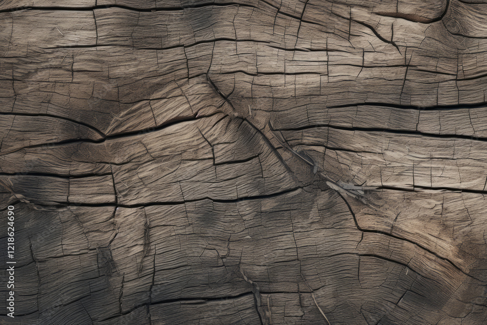 Naklejka premium Processed collage of old cracked brown wood material texture. Background for banner, backdrop
