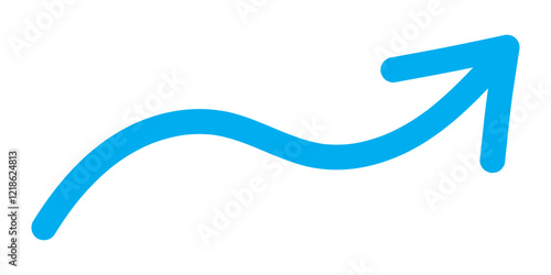 wavy curved Long arrow icon. long line arrow vector. flat style Arrow symbol. arrow on a white background. vector illustration. Set long blue curve arrow icon vector. Blue curve arrow icon set. 