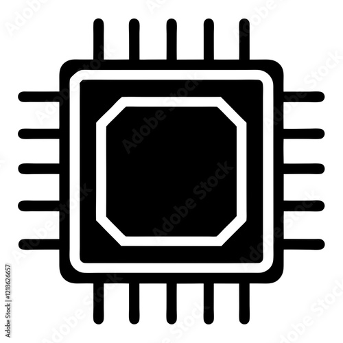 Single chip icon vector on white background