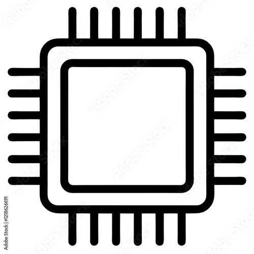Single chip icon vector on white background