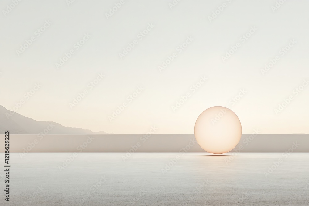Soft pastel hues blend seamlessly, highlighting serene orb again Soft pastel hues blend seamlessly, highlighting serene orb again