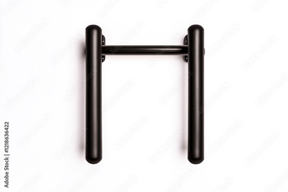 Minimalist design showcases black metal handle with sleek lines Minimalist design showcases black metal handle with sleek lines