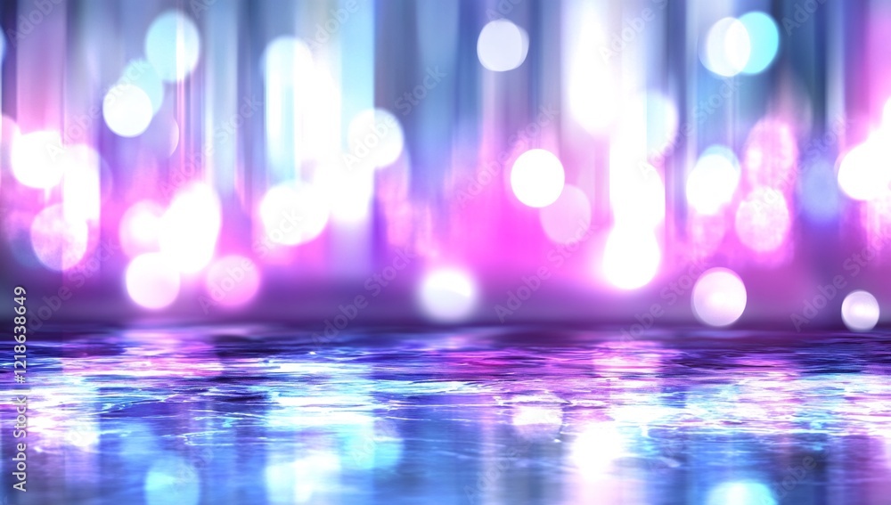 Colorful abstract background with blurred lights reflecting on water Colorful abstract background with blurred lights reflecting on water