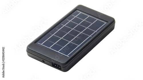 Solar charger, power bank on transparent background photo