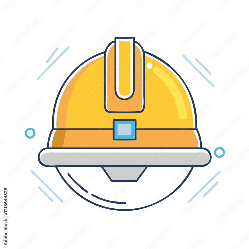 Fototapeta premium construction helmet icon, construction helmet vector illustration-simple illustration of construction helmet, perfect for construction helmet logos and icons