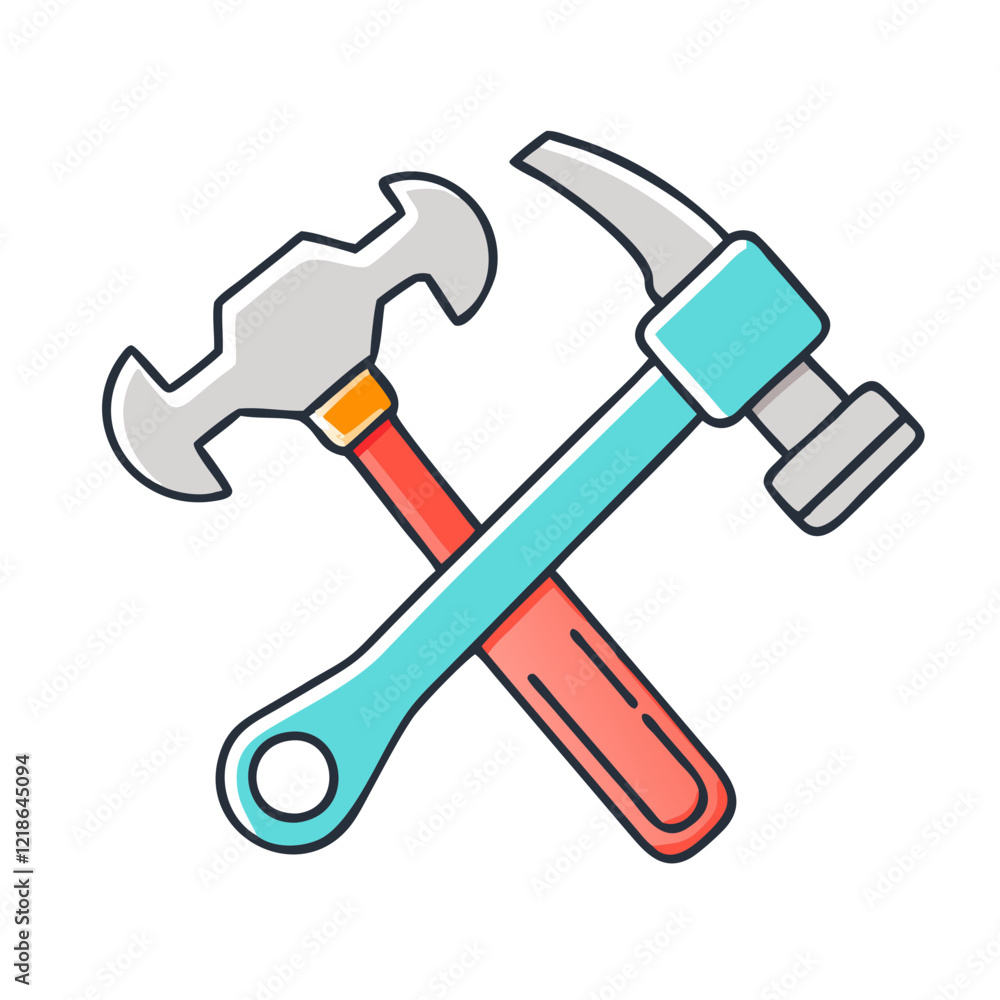 hammer and wrench icon, hammer and wrench vector illustration-simple illustration of hammer and wrench, perfect for hammer and wrench logos and icons hammer and wrench icon, hammer and wrench vector illustration-simple illustration of hammer and wrench, perfect for hammer and wrench logos and icons