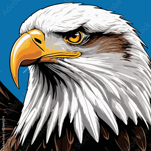 eagle head vector art for graphic design needs  photo