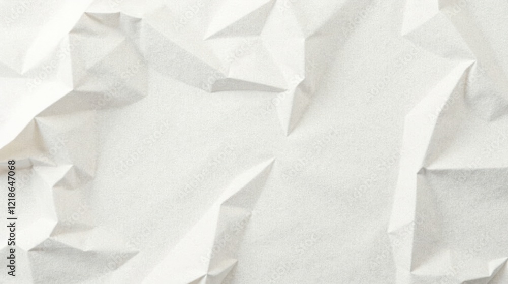 Obraz premium Abstract Textured White Creased Paper Background, Ideal for Design Projects and Presentations