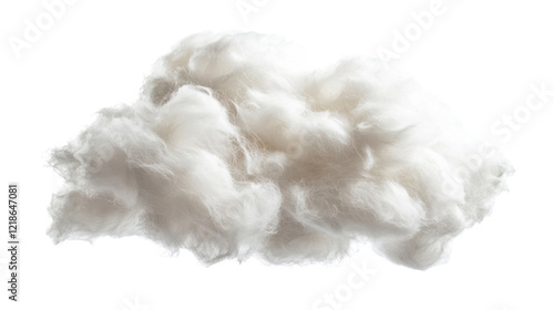 Ball of fluffy cotton wool on transparent background 
