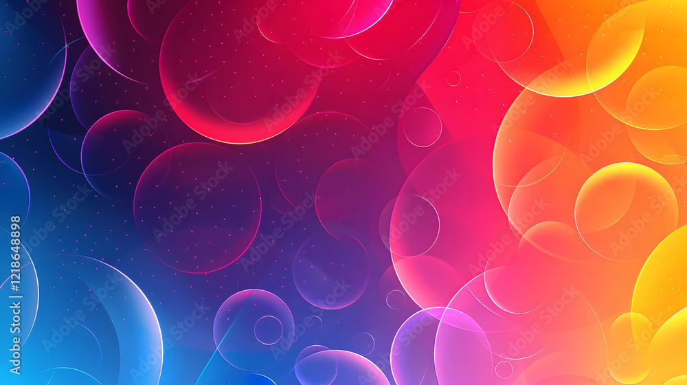 Abstract fluid gradient background, minimalist style cover template with colorful circle shapes, generative ai Abstract fluid gradient background, minimalist style cover template with colorful circle shapes, generative ai