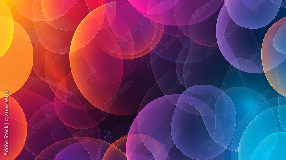 Abstract fluid gradient background, minimalist style cover template with colorful circle shapes, generative ai Abstract fluid gradient background, minimalist style cover template with colorful circle shapes, generative ai