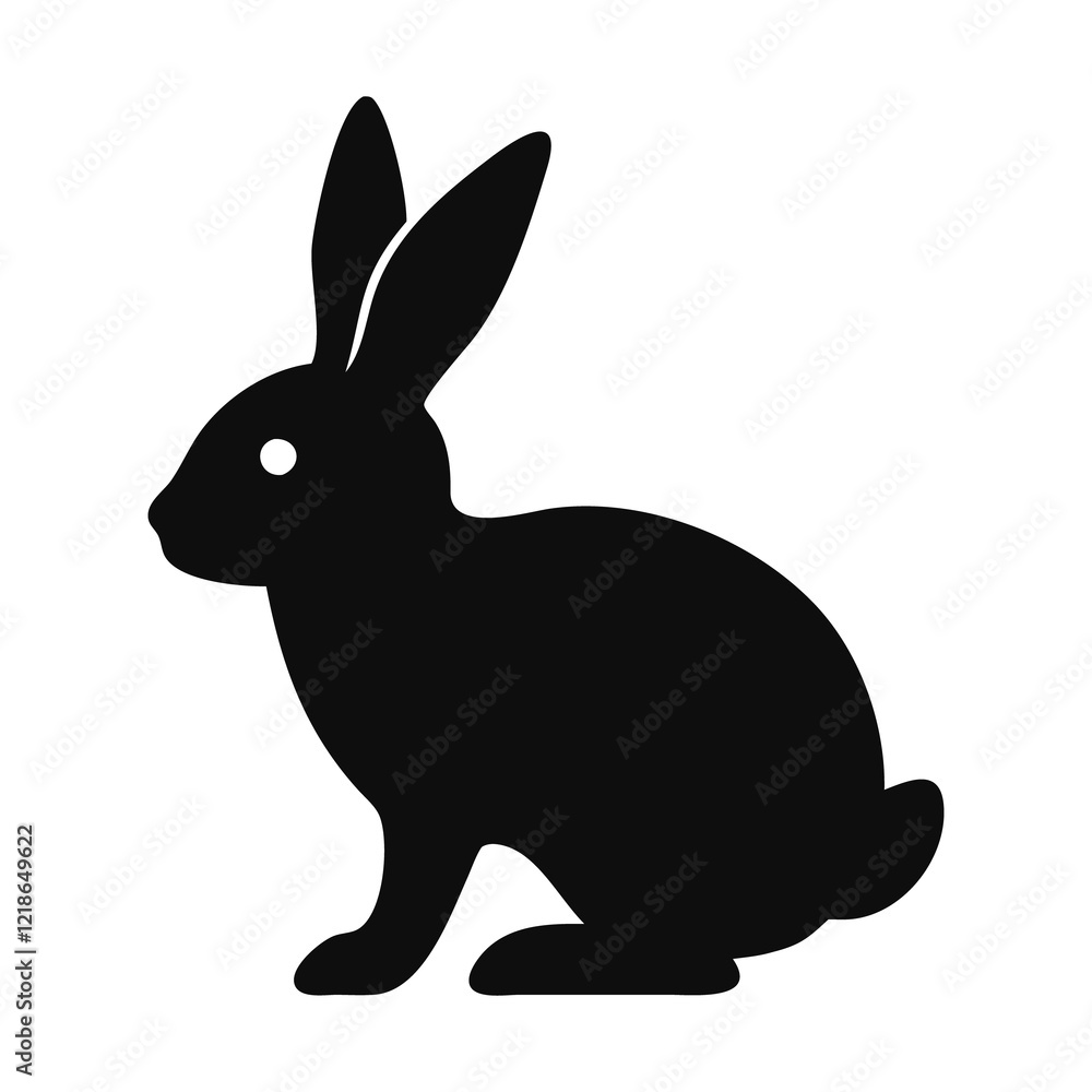 a nice rabbit silhouette vector design a nice rabbit silhouette vector design