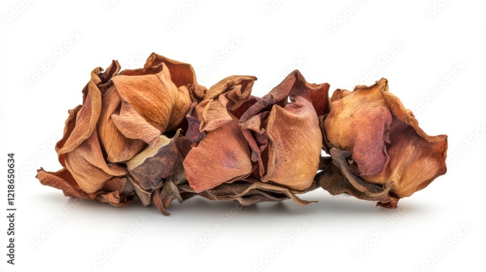 dried Rose, isolated on white background, clipping path, full depth of field dried Rose, isolated on white background, clipping path, full depth of field