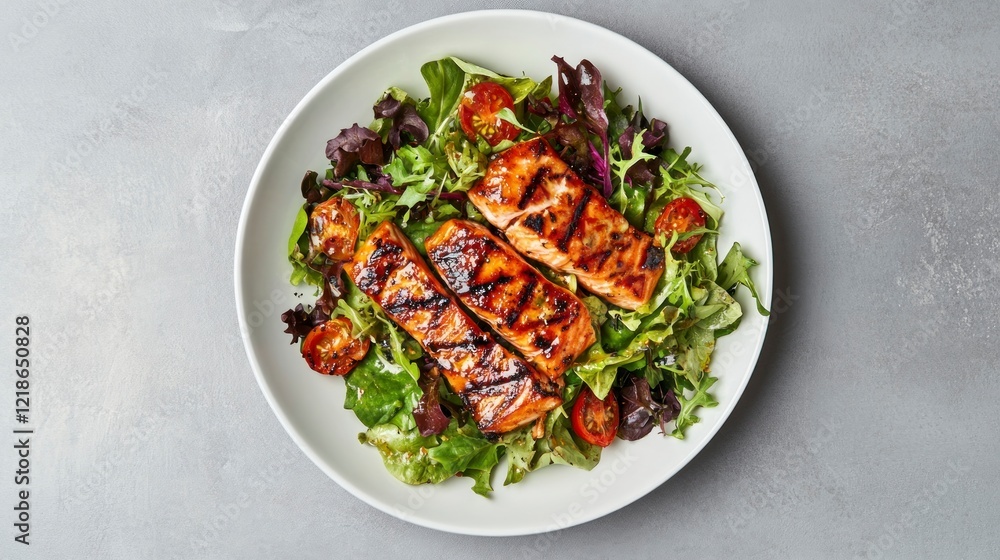 Grilled Salmon Salad Recipe Healthy Lunch Dinner Idea Grilled Salmon Salad Recipe Healthy Lunch Dinner Idea