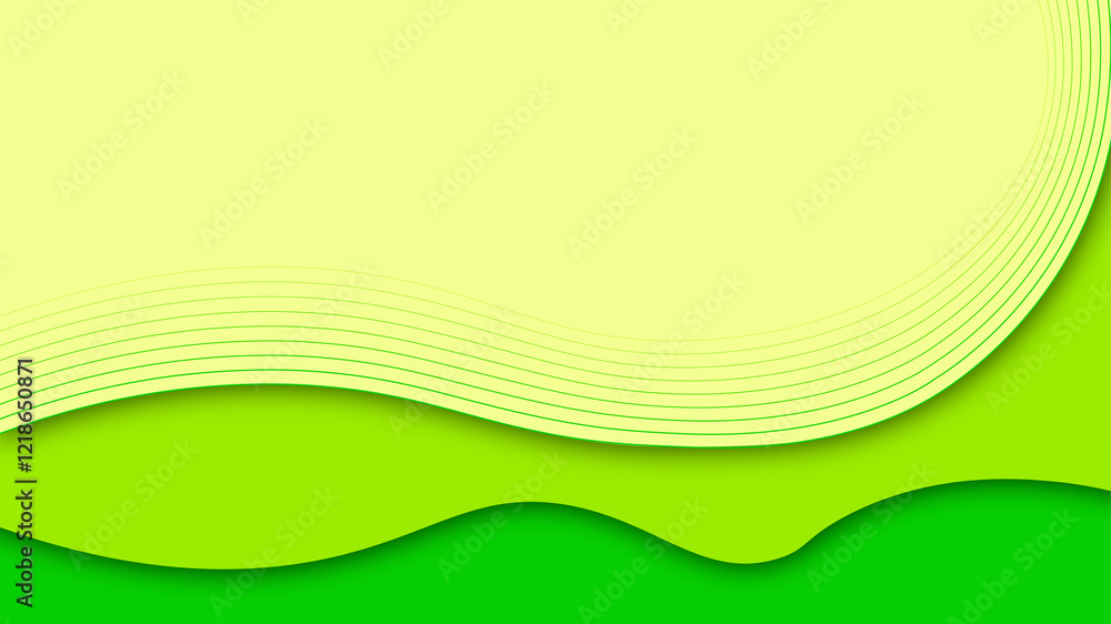 Minimal Green Tones Wave Abstract Background with Curved Design Elements Minimal Green Tones Wave Abstract Background with Curved Design Elements