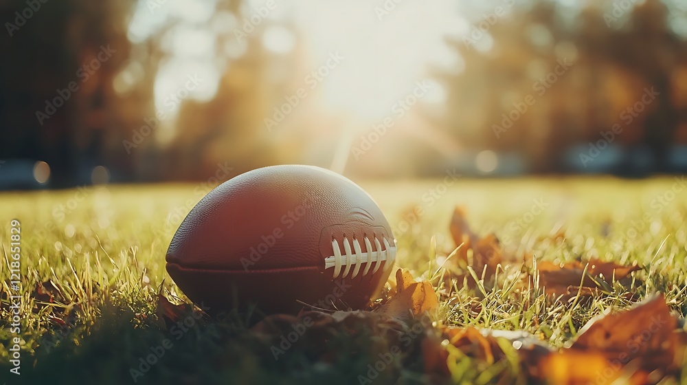 American football played on the field. American football played on the field.