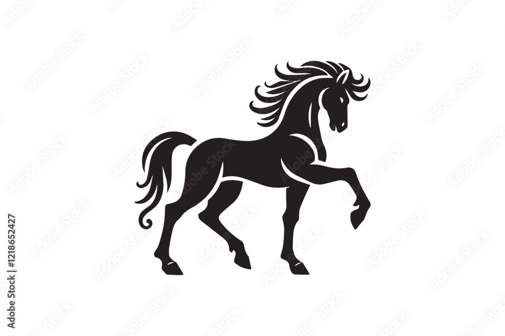 black and white simple horse vector silhouette black and white simple horse vector silhouette
