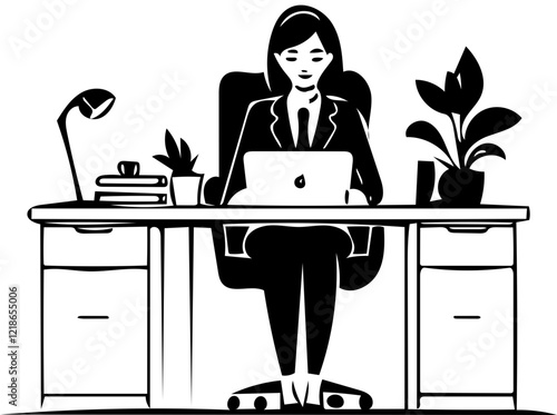 Black and white admin assistant day theme