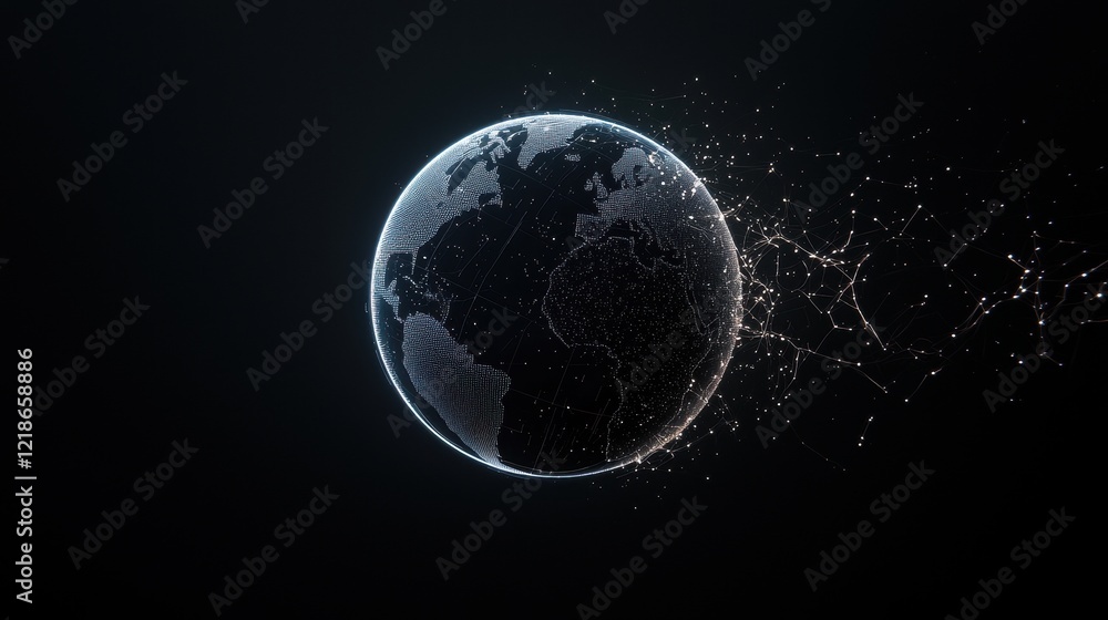globe Data Visualization and Analytic Rotating globe with dynamic data streams and visualizations, big data concept. globe Data Visualization and Analytic Rotating globe with dynamic data streams and visualizations, big data concept.