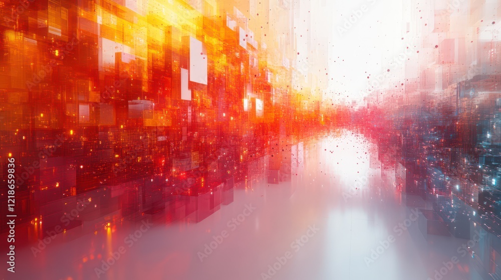 Abstract Digital Cityscape: A Futuristic Vision of Urban Development Abstract Digital Cityscape: A Futuristic Vision of Urban Development