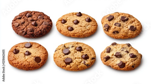 Assortment Of Delicious Chocolate Chip Cookies