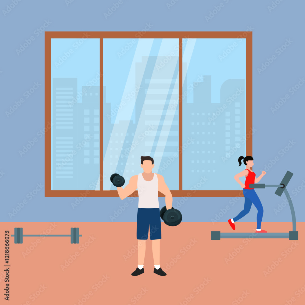 Naklejka premium Gym