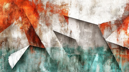 Wallpaper Mural Abstract Textured Geometric Wall Art Design Torontodigital.ca