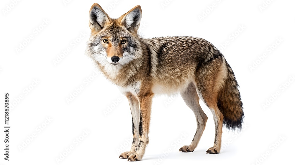 Fototapeta premium Coyote isolated over white background