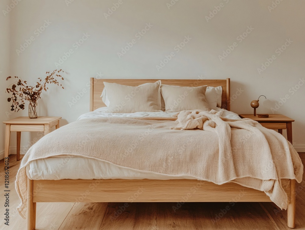 Obraz premium bed in bedroom