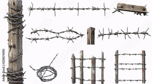 rusty barbed wire