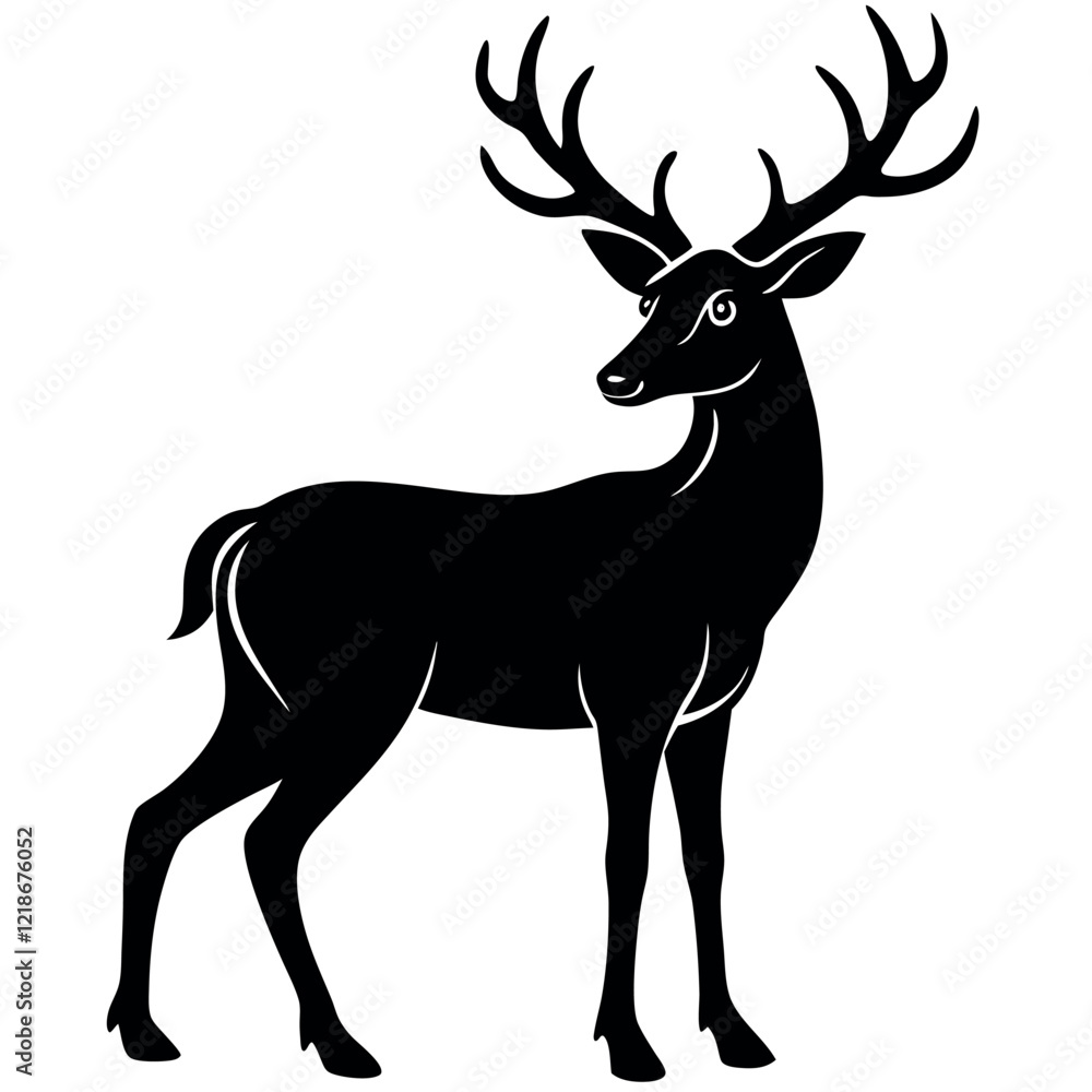Fototapeta premium deer silhouette vector