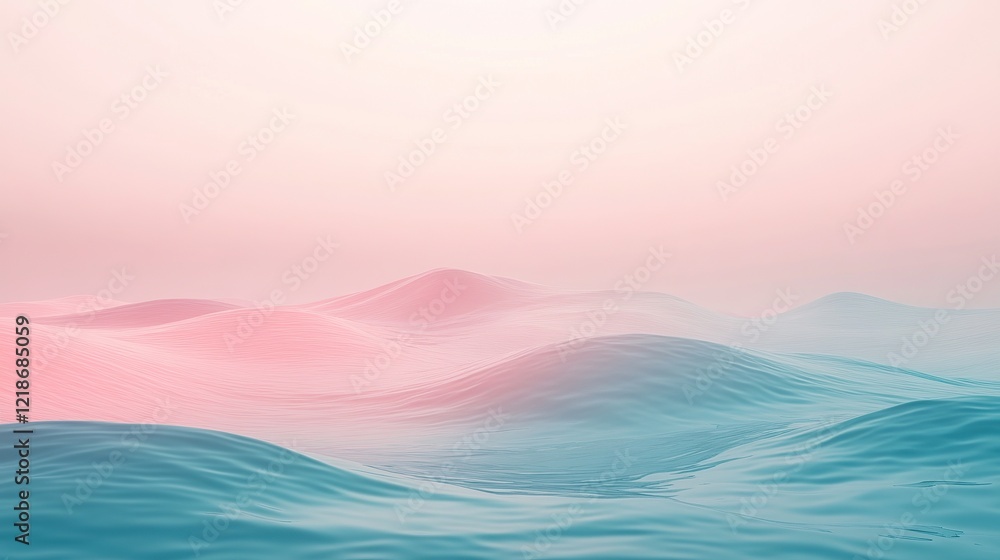 Floating layers of smoky pastel pink and deep ocean blue gradient Floating layers of smoky pastel pink and deep ocean blue gradient