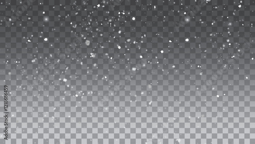 Vector snow. Snow png. Snow on an isolated transparent background.