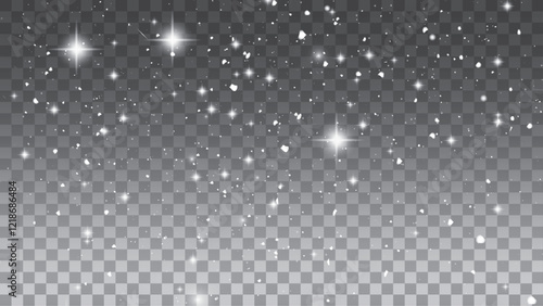 Vector snow. Snow png. Snow on an isolated transparent background.