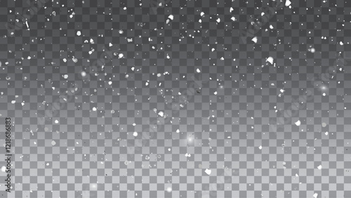 Vector snow. Snow png. Snow on an isolated transparent background.