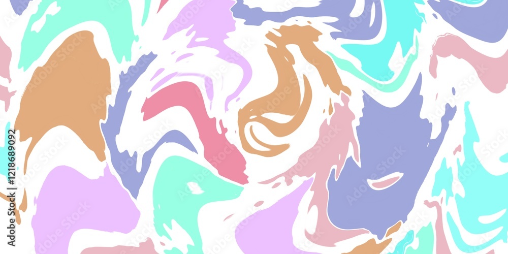 Abstract Pastel Swirl Pattern Design - 14