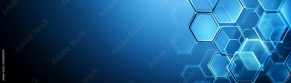 Abstract Blue Hexagon Composition Technology Concept, Technology, Abstract Background Abstract Blue Hexagon Composition Technology Concept, Technology, Abstract Background