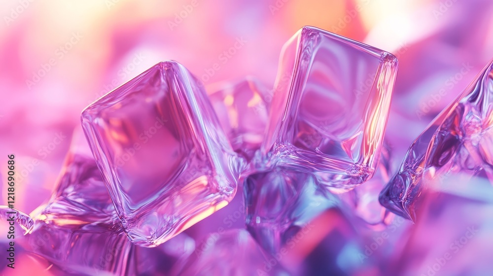 Abstract minimalist prisms, fluid design, 3d render, Generative AI Abstract minimalist prisms, fluid design, 3d render, Generative AI
