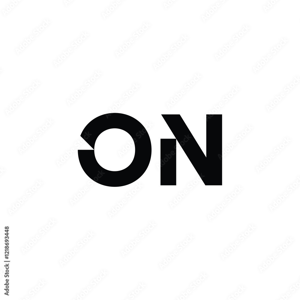 ON monogram logo design letter text name symbol monochrome logotype alphabet character simple logo ON monogram logo design letter text name symbol monochrome logotype alphabet character simple logo