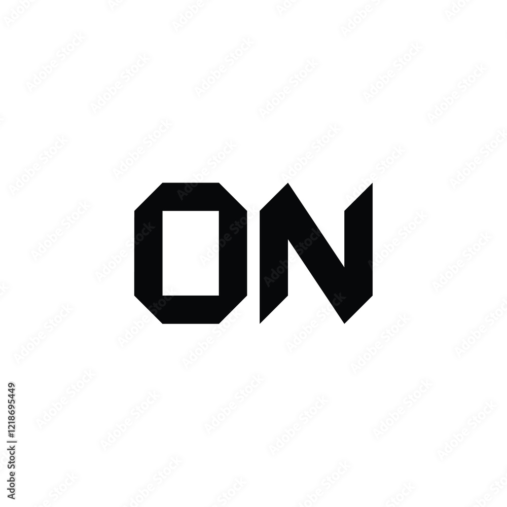 ON monogram logo design letter text name symbol monochrome logotype alphabet character simple logo ON monogram logo design letter text name symbol monochrome logotype alphabet character simple logo