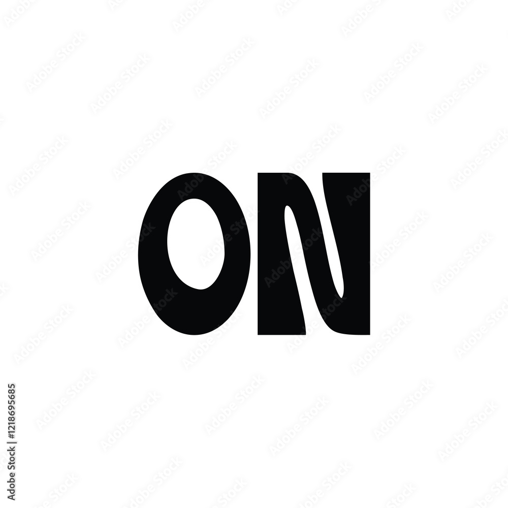 ON monogram logo design letter text name symbol monochrome logotype alphabet character simple logo ON monogram logo design letter text name symbol monochrome logotype alphabet character simple logo