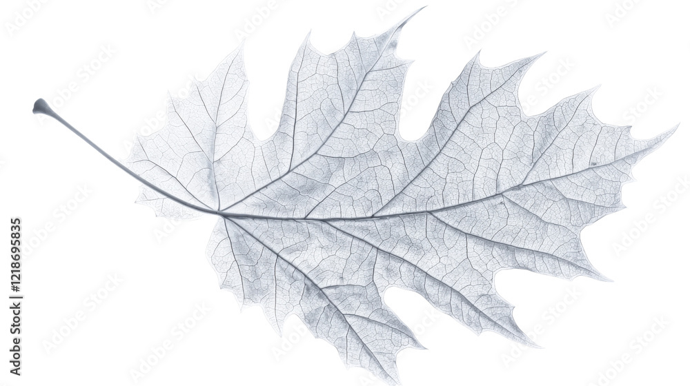 Maple leaf, black and white Leaf vein texture on transparent background Maple leaf, black and white Leaf vein texture on transparent background