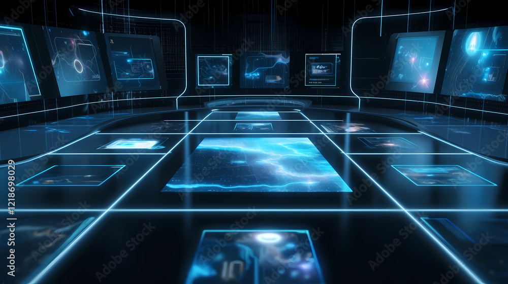 Naklejka premium Interactive Digital Network