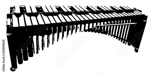 マリンバ　MARIMBA　鍵盤　パーカッション　吹奏楽に使える楽器のアイコン