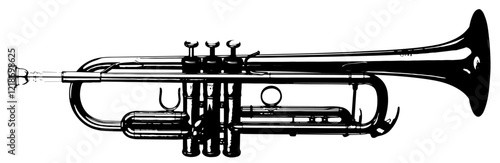 Trumpet　トランペット　金管　ジャズ　オーケストラ　吹奏楽に使える楽器のアイコン