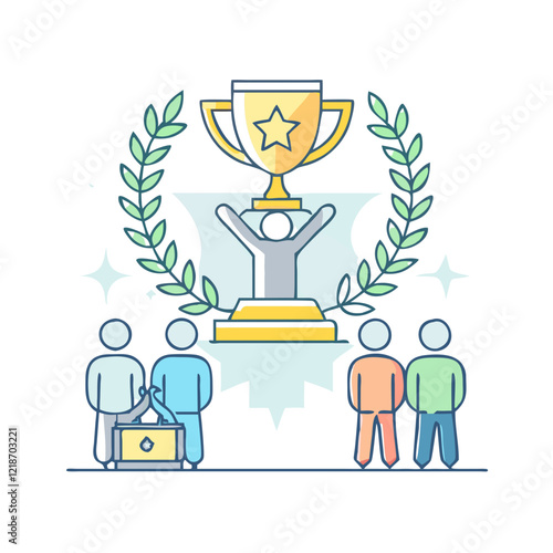 awards ceremony icon, awards ceremony vector illustration-simple illustration of awards ceremony, perfect for awards ceremony logos and icons