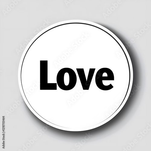 Free Download Stylish 'Love' Text Sticker with Simple, Clean Background for Subtle, Loving Graphics - GFXLoad